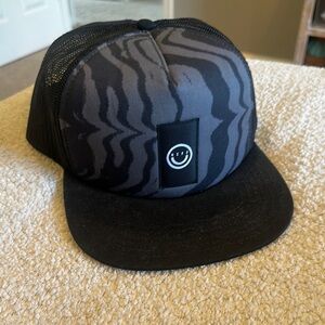 Neff Black and Gray Smiley Trucker Hat